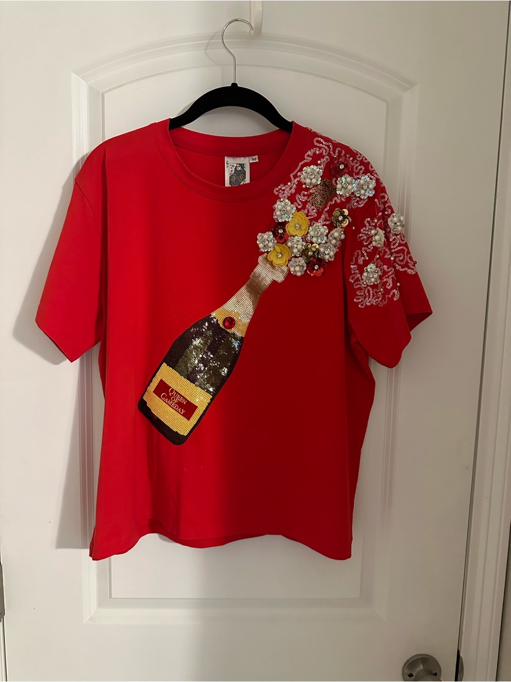 Queen of Sparkles Champagne Tshirt